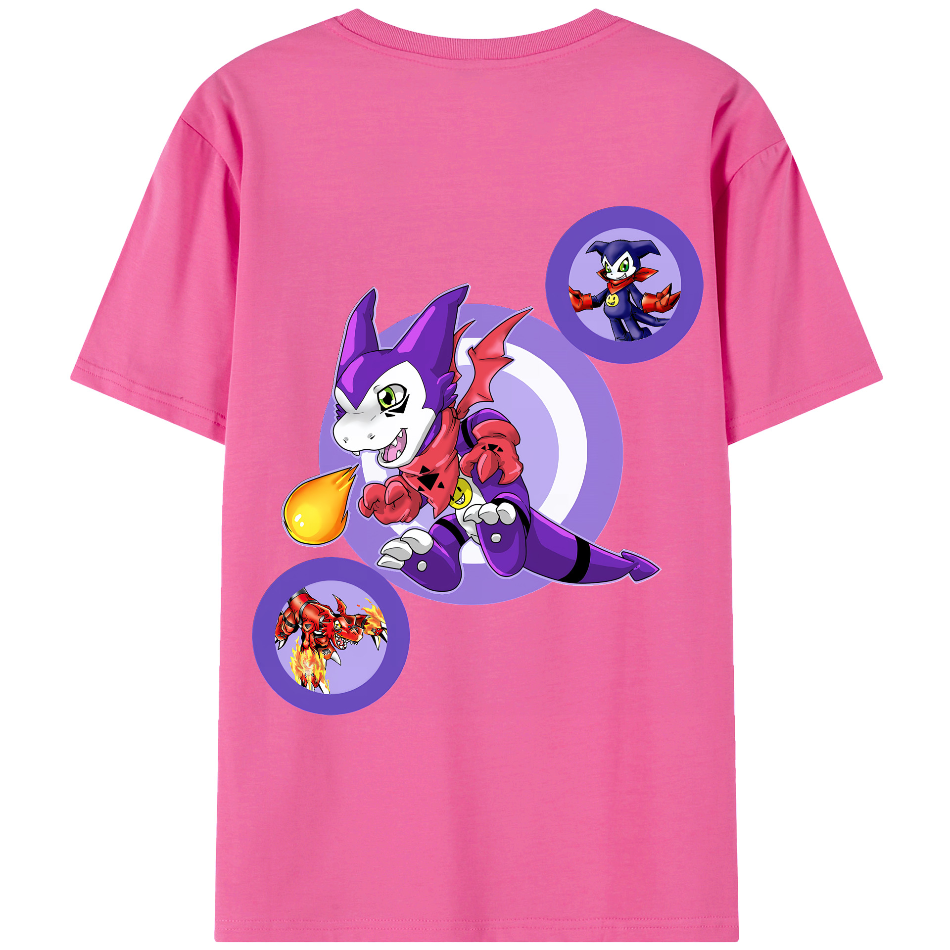 （画像用） Digimon デジタルモンスター/デジモン レディース半袖Tシャツ(バックプリント)